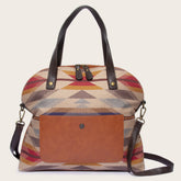 Messenger Bag aus Baumwolle und Leinen mit einem Schulterriemen